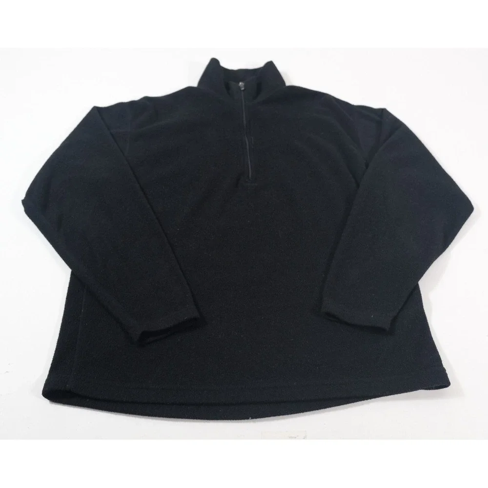 Obermeyer Pullover Mens S Black UltraGear Polartec Fleece Quarter Zip Sweater